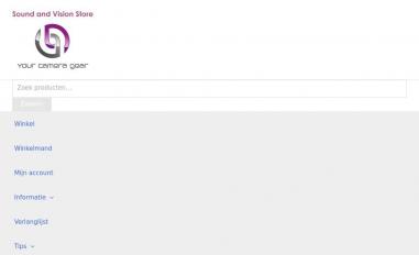 Schermafbeelding van soundandvisionstore.nl