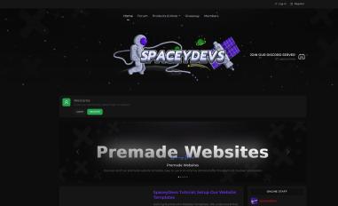 Schermafbeelding van spaceydevs.com