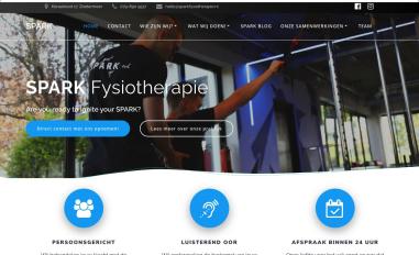 Schermafbeelding van sparkfysiotherapie.nl