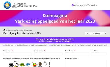 Schermafbeelding van speelgoedvanhetjaar.nl