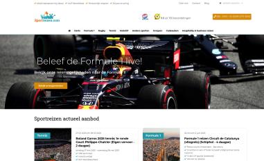 Schermafbeelding van sportreizen.com