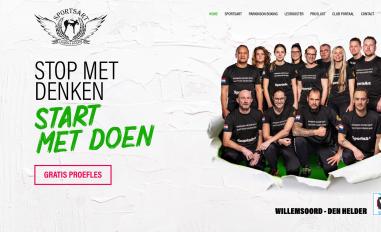 Schermafbeelding van sportsartdenhelder.nl