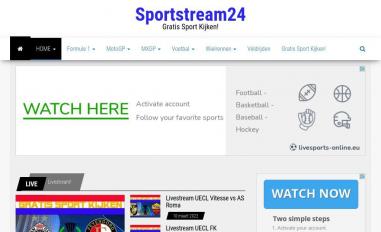 Schermafbeelding van sportstream24.nl