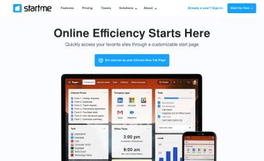 Schermafbeelding van start.me