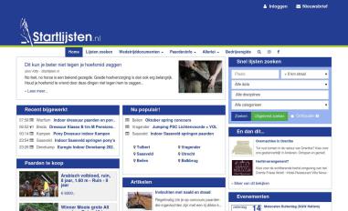 Schermafbeelding van startlijsten.nl