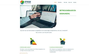 Schermafbeelding van stegeenergieadvies.nl