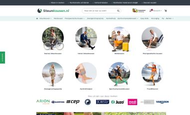 Schermafbeelding van steunkousen.nl