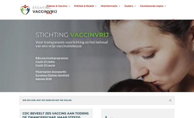 Schermafbeelding van stichtingvaccinvrij.nl