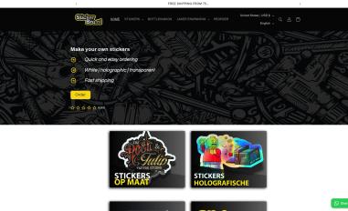 Schermafbeelding van stickerbro.nl