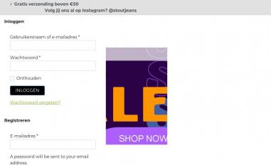 Schermafbeelding van stoutjeans.nl