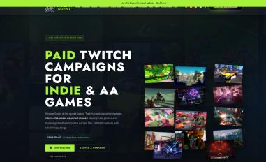 Schermafbeelding van streamquest.io