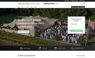 Schermafbeelding van stretchtent-shop.com