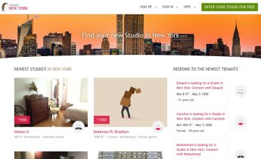 Schermafbeelding van studiosnewyork.com