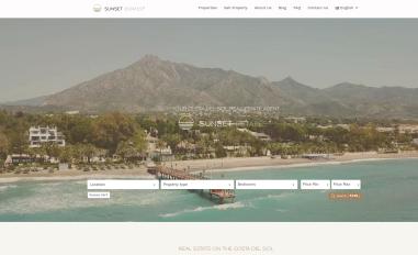 Schermafbeelding van sunsetestates.nl