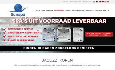 Schermafbeelding van sunspabenelux.nl