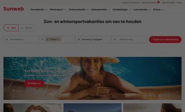 Schermafbeelding van sunweb.nl