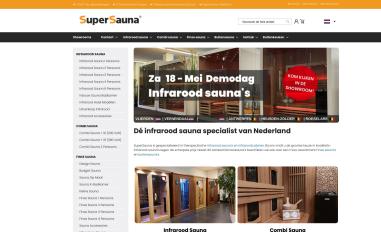 Schermafbeelding van supersauna.nl