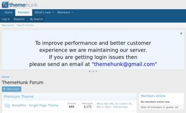 Schermafbeelding van support.themehunk.com