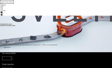 Schermafbeelding van svelte.dev