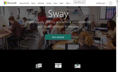 Schermafbeelding van sway.office.com