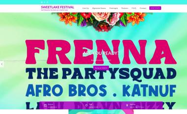 Schermafbeelding van sweetlakefestival.com