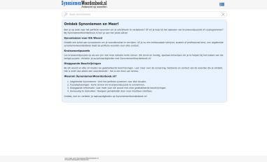 Schermafbeelding van synoniemenwoordenboek.nl