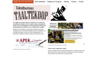 Schermafbeelding van taaltekoop.nl
