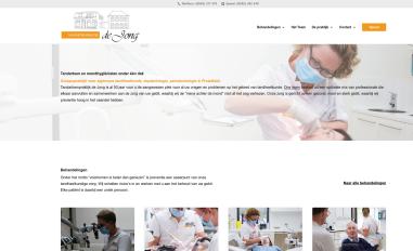 Schermafbeelding van tandartsenpraktijkdejong.nl