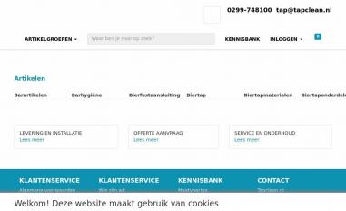 Schermafbeelding van tapclean.nl