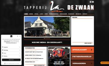 Schermafbeelding van tapperijdezwaan.nl