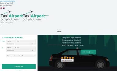Schermafbeelding van taxiairportschiphol.com