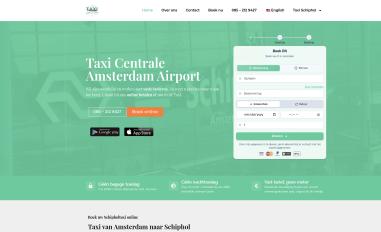 Schermafbeelding van taxicentrale-amsterdamairport.nl