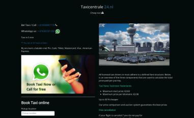 Schermafbeelding van taxicentrale24.nl