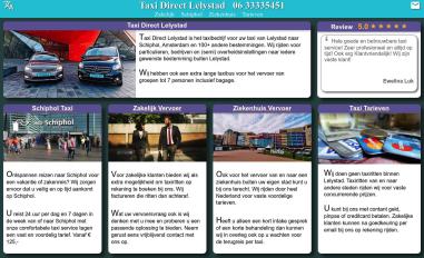 Schermafbeelding van taxidirectlelystad.nl