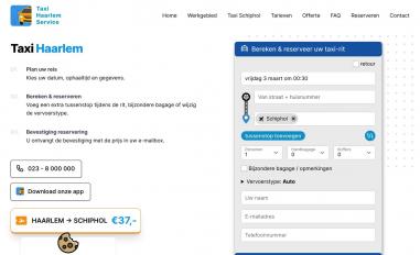 Schermafbeelding van taxihaarlemservice.nl