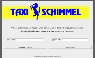 Schermafbeelding van taxischimmel.nl