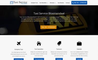 Schermafbeelding van taxiservicebloemendaal.nl
