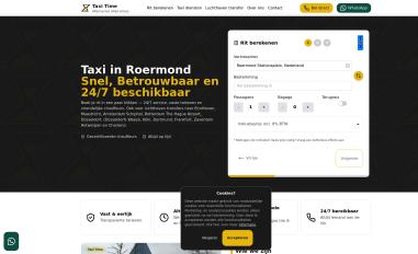 Schermafbeelding van taxitime.nl