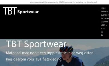 Schermafbeelding van tbtsportwear.nl
