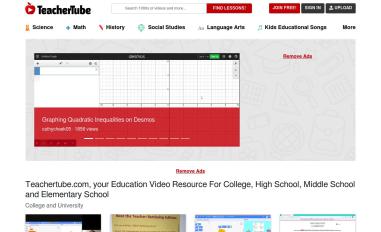 Schermafbeelding van teachertube.com