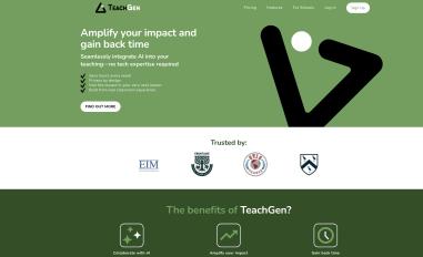 Schermafbeelding van teachgen.ai