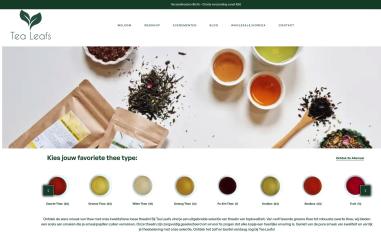 Schermafbeelding van tealeafs.nl