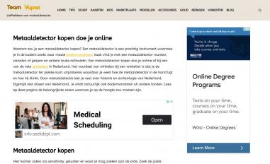 Schermafbeelding van teamvapex.com