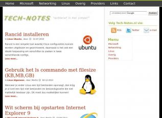 Schermafbeelding van tech-notes.nl