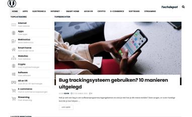 Schermafbeelding van techdepot.nl