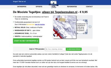 Schermafbeelding van tegelspreuken.nl