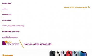 Schermafbeelding van telecombinatie.nl