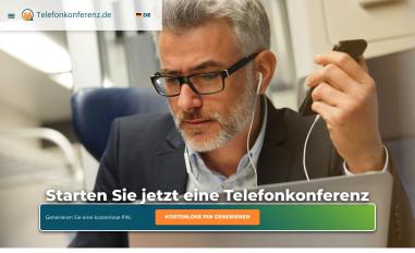 Schermafbeelding van telefonkonferenz.de