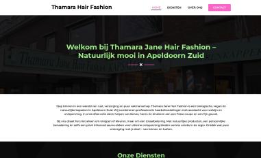 Schermafbeelding van thamarajanehairfashion.nl