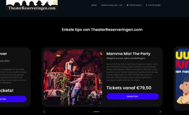 Schermafbeelding van theaterreserveringen.com